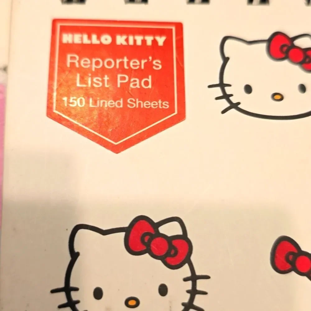 Hello Kitty Pencil Pouch, Reporter's List Pad, & Notecard Set‎